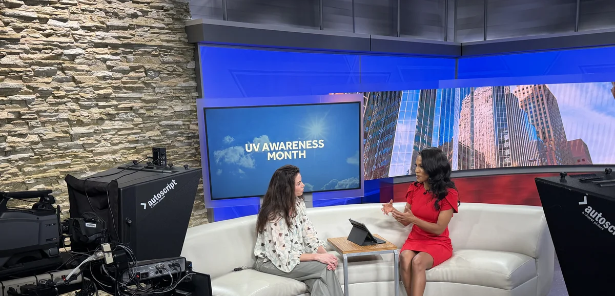 Natasha Simonson and the KOCO 5 host in the studio.